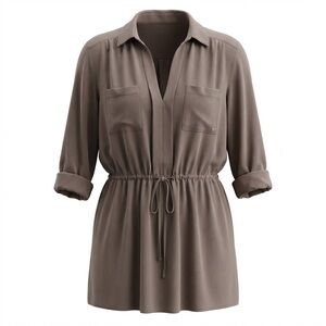 Monk & Lou Olive Green Utility Dress Size XS Minimalist Casual Lightweight